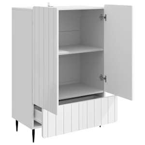 Servírovací skříň Bílá s vysokým leskem 66 x 34,5 x 97 cm - obrázek 4