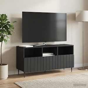 TV omarica s predalom Črna 102 x 34,5 x 50 cm Inženirski les