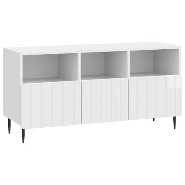 vidaXL Telerikapp K&otilde;rgl&auml;ikega valge 102 x 34,5 x 50 cm Tehispuit