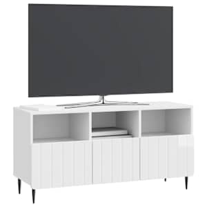 Televizní skříň Bílá s vysokým leskem 102 x 34,5 x 50 cm - obrázek 3