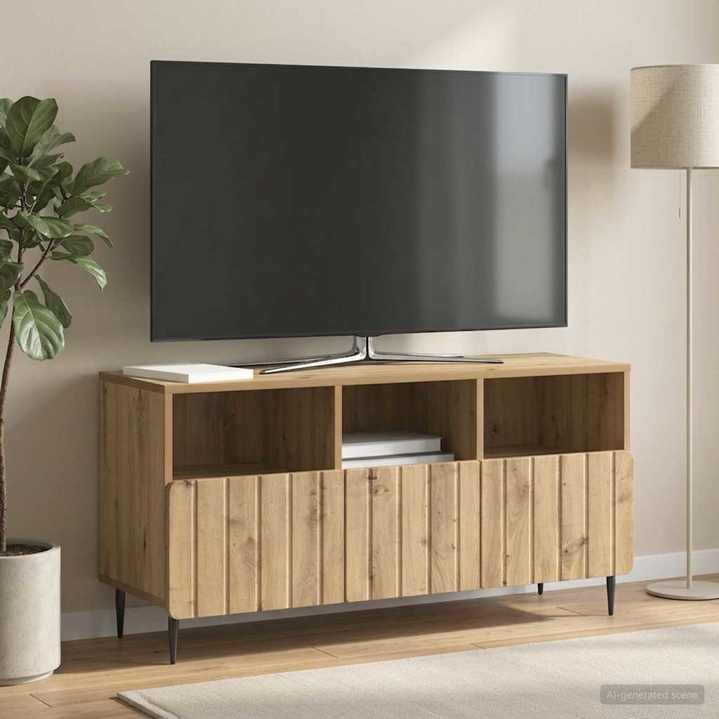 vidaXL Cabinet TV Stejar Artizanal 102 x 34,5 x 50 cm Lemn prelucrat