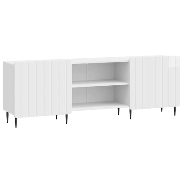 vidaXL Telerikapp K&otilde;rgl&auml;ikega valge 150 x 31 x 52 cm Tehispuit