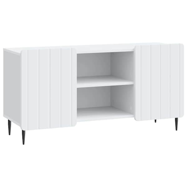 vidaXL Telerikapp Valge 102 x 34,5 x 52 cm Tehispuit