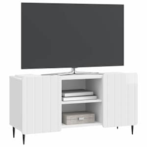 Televizní skříň Bílá s vysokým leskem 102 x 34,5 x 52 cm - obrázek 3