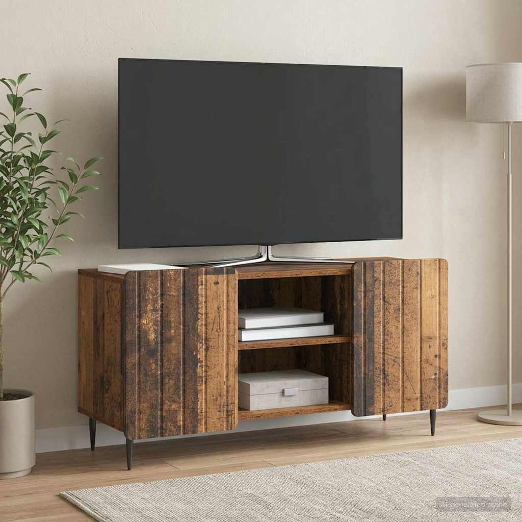 TV-kaappi Vanha puu 102 x 34,5 x 52 cm Tekninen puu - Image 4