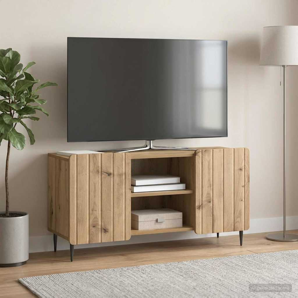 TV-kaappi Artisaanitammi 102 x 34,5 x 52 cm Tekninen puu - Image 4