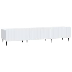 vidaXL Telerikapp sahtliga Valge 147 x 34,5 x 32 cm Tehispuit