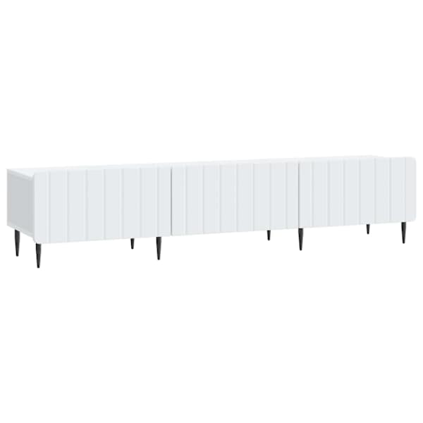 vidaXL Telerikapp sahtliga Valge 147 x 34,5 x 32 cm Tehispuit
