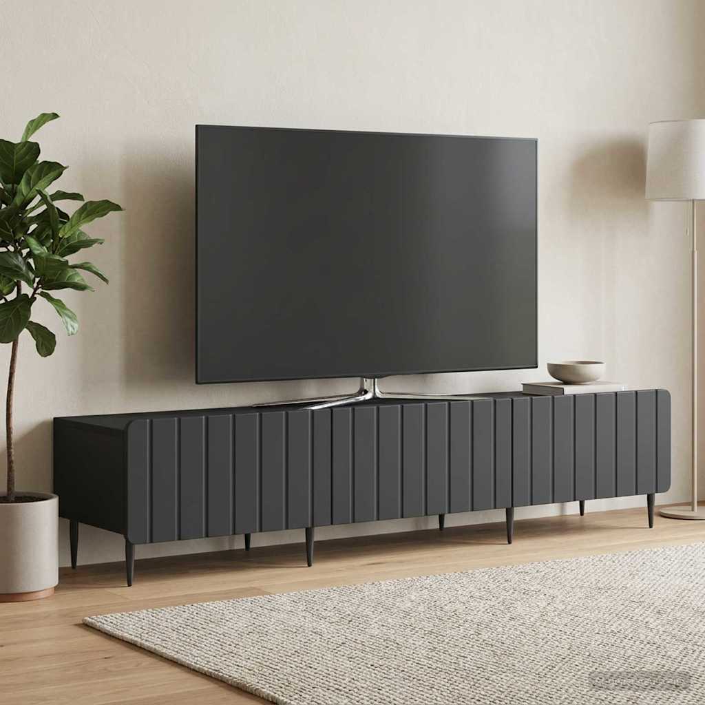 vidaXL Cabinet TV cu sertar Negru 147 x 34,5 x 32 cm Lemn prelucrat