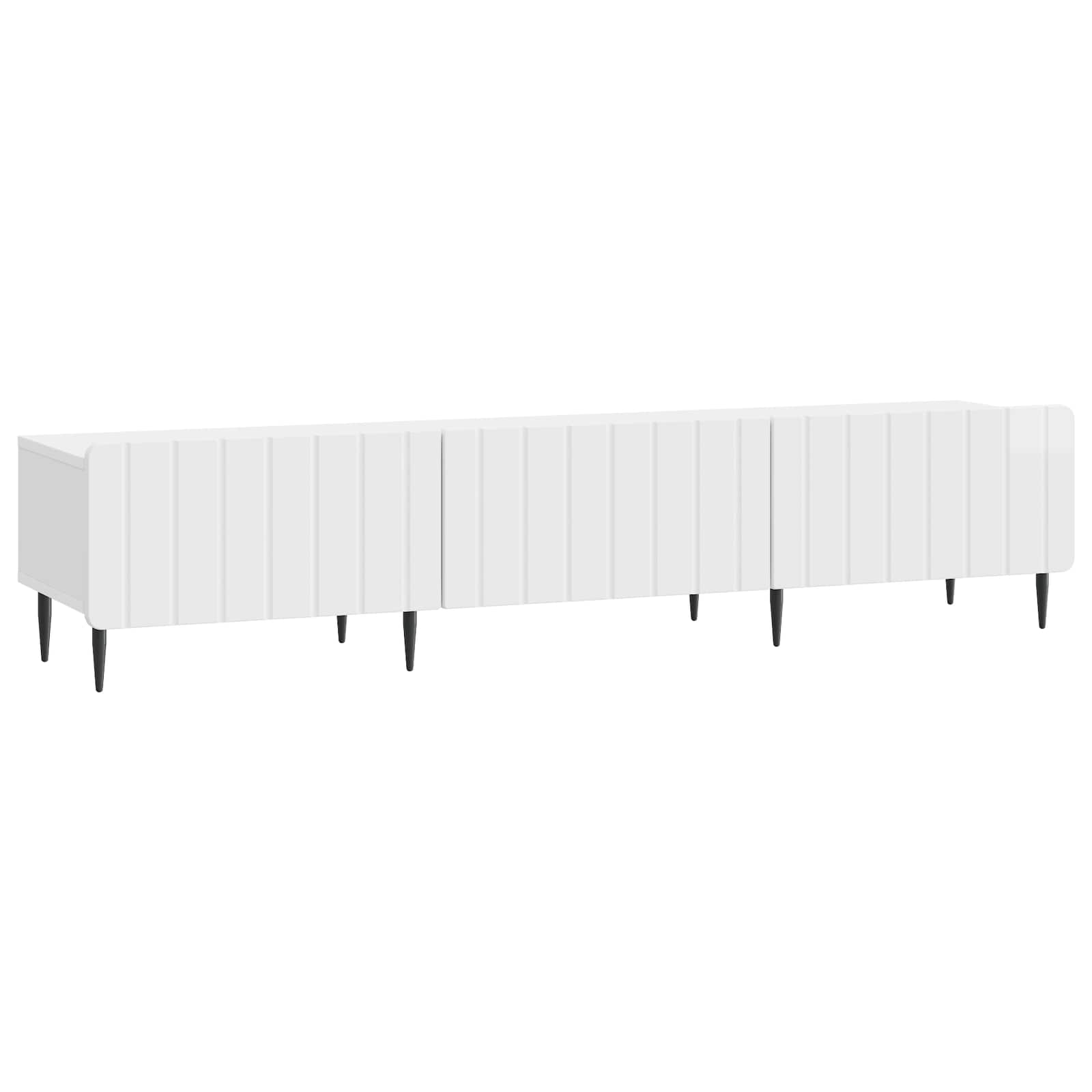vidaXL Cabinet TV Alb foarte lucios 147 x 34,5 x 32 cm Lemn prelucrat