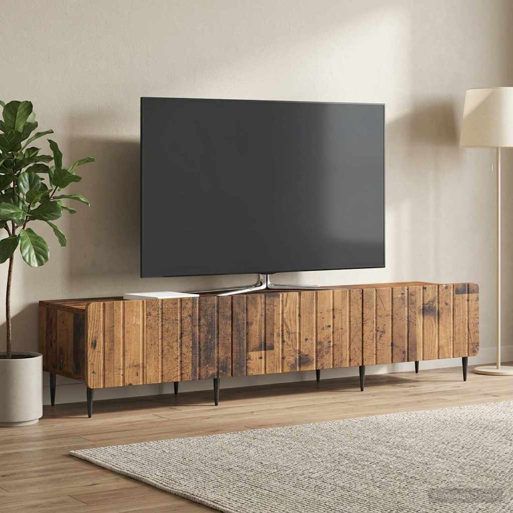 TV-kaappi Vanha puu 147 x 34,5 x 32 cm Tekninen puu - Image 4