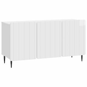 vidaXL Telerikapp 99 x 34,5 x 52 cm K&otilde;rgl&auml;ikega valge Tehispuit