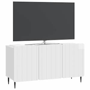 Televizní skříň Bílá s vysokým leskem 99 x 34,5 x 52 cm - obrázek 2