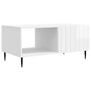 vidaXL Kohvilaud K&otilde;rgl&auml;ikega valge 90 x 50 x 40 cm Tehispuit