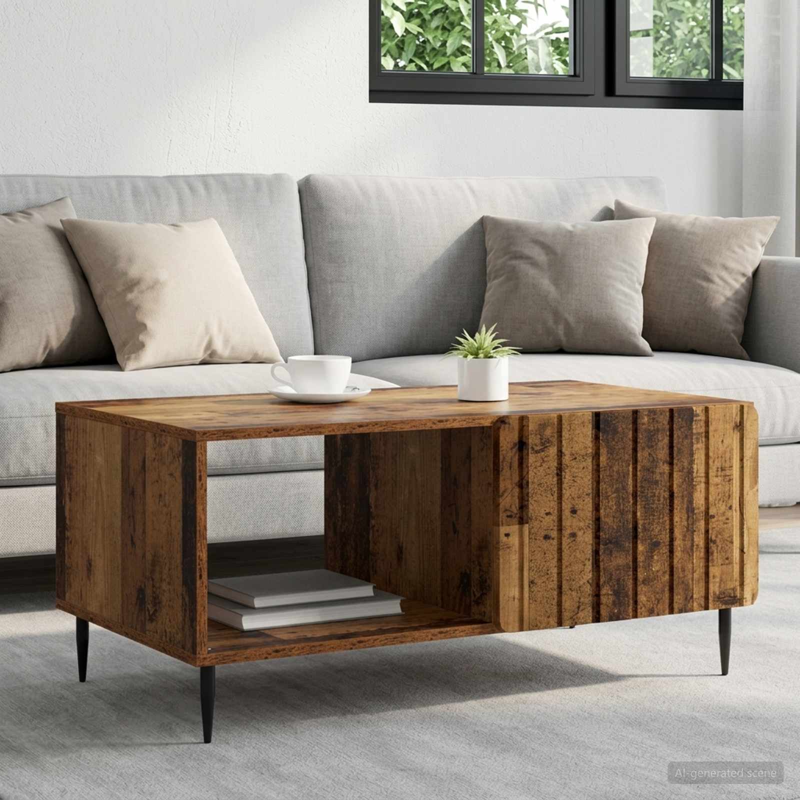 vidaXL Masă de cafea Lemn vechi 90 x 50 x 40 cm Lemn prelucrat