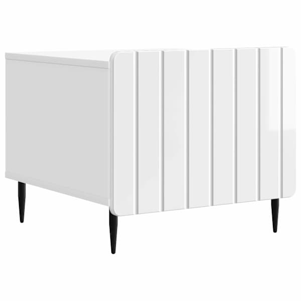vidaXL Kohvilaud sahtliga K&otilde;rgl&auml;ikega valge 49 x 50 x 42 cm Tehispuit
