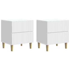 Noční skříňka 2 pcs Bílá 43 x 34,5 x 48 cm Kompozitní dřevo