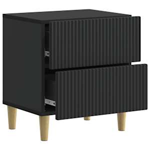 Noční skříňka 2 pcs Černá 43 x 34,5 x 48 cm Kompozitní dřevo - obrázek 4