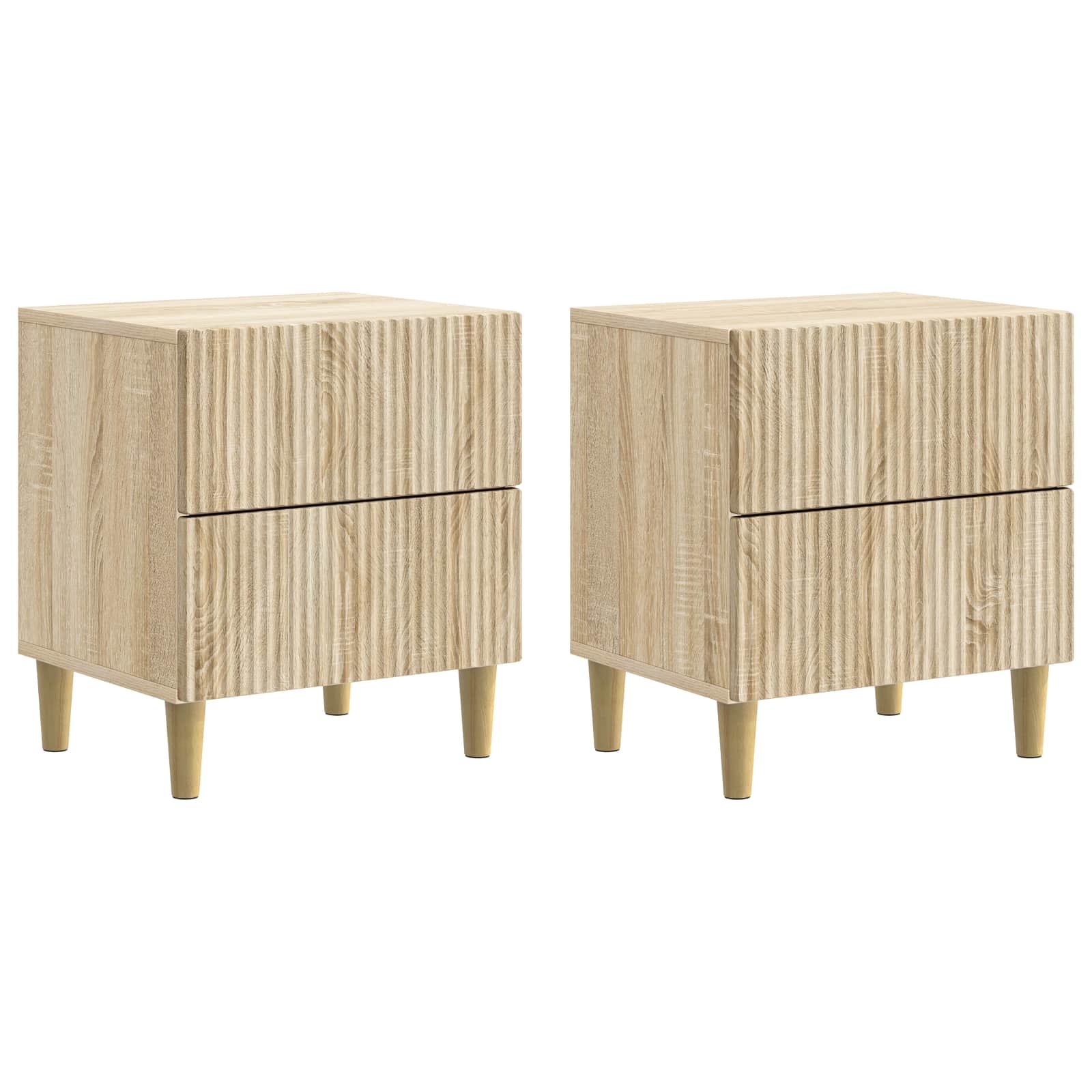 vidaXL Dulap de noapte cu sertar 2 pcs Stejar Sonoma 43 x 34,5 x 48 cm