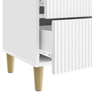Noční skříňka 2 pcs Bílá s vysokým leskem 43 x 34,5 x 48 cm - obrázek 11