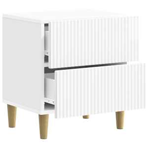 Noční skříňka 2 pcs Bílá s vysokým leskem 43 x 34,5 x 48 cm - obrázek 6