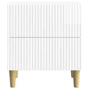 Noční skříňka 2 pcs Bílá s vysokým leskem 43 x 34,5 x 48 cm - obrázek 7