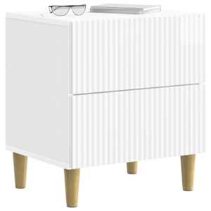 Noční skříňka 2 pcs Bílá s vysokým leskem 43 x 34,5 x 48 cm - obrázek 3