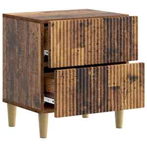 Noční skříňka se zásuvkou 2 pcs Staré dřevo 43 x 34,5 x 48 cm - obrázek 6