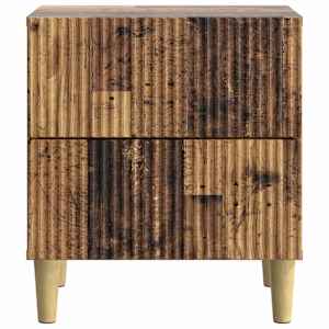 Noční skříňka se zásuvkou 2 pcs Staré dřevo 43 x 34,5 x 48 cm - obrázek 7