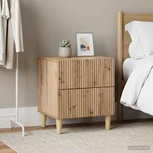Nočna omarica s predalom 2 pcs Artisan hrast 43 x 34,5 x 48 cm