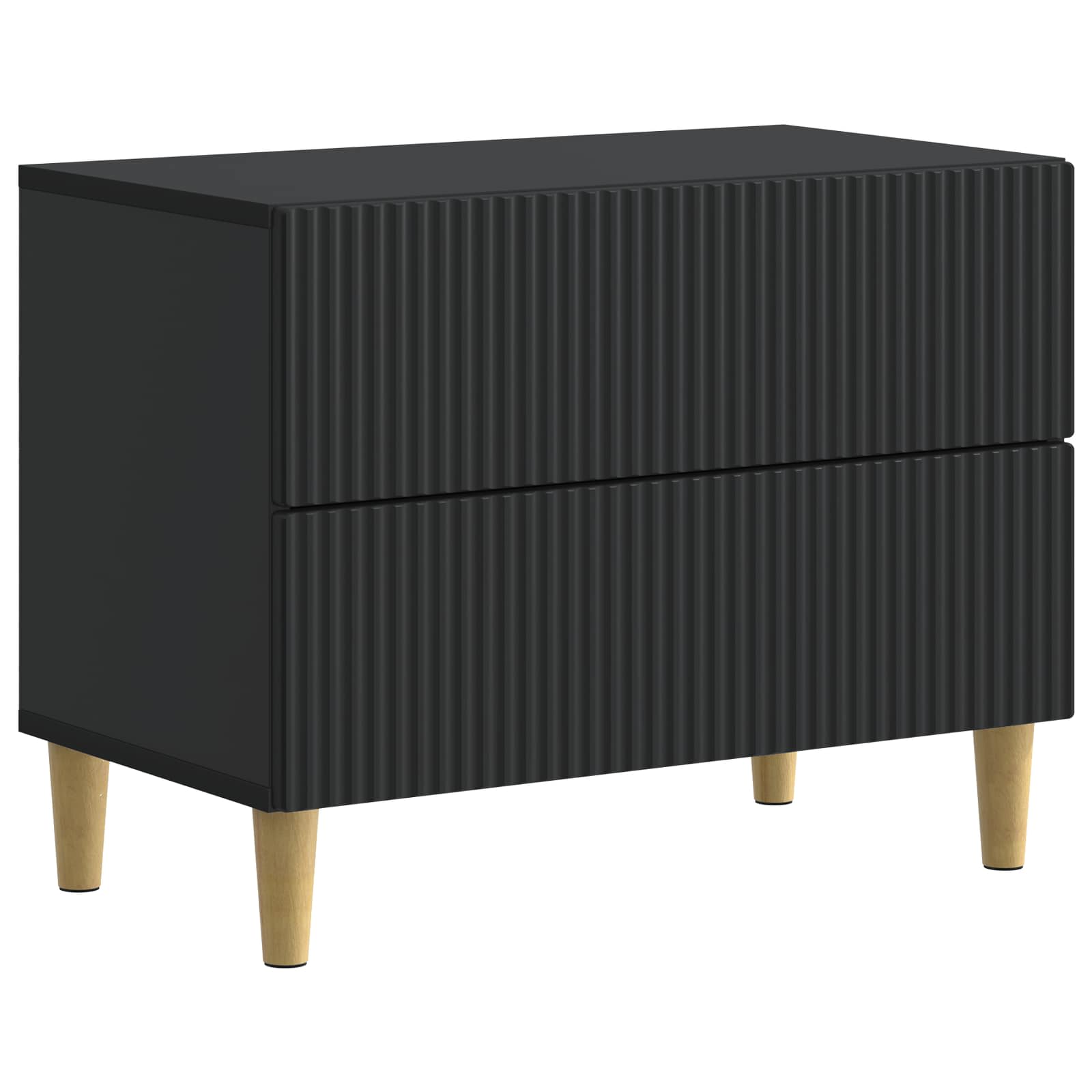 vidaXL Dulap de noapte Negru 62 x 34,5 x 48 cm Lemn prelucrat