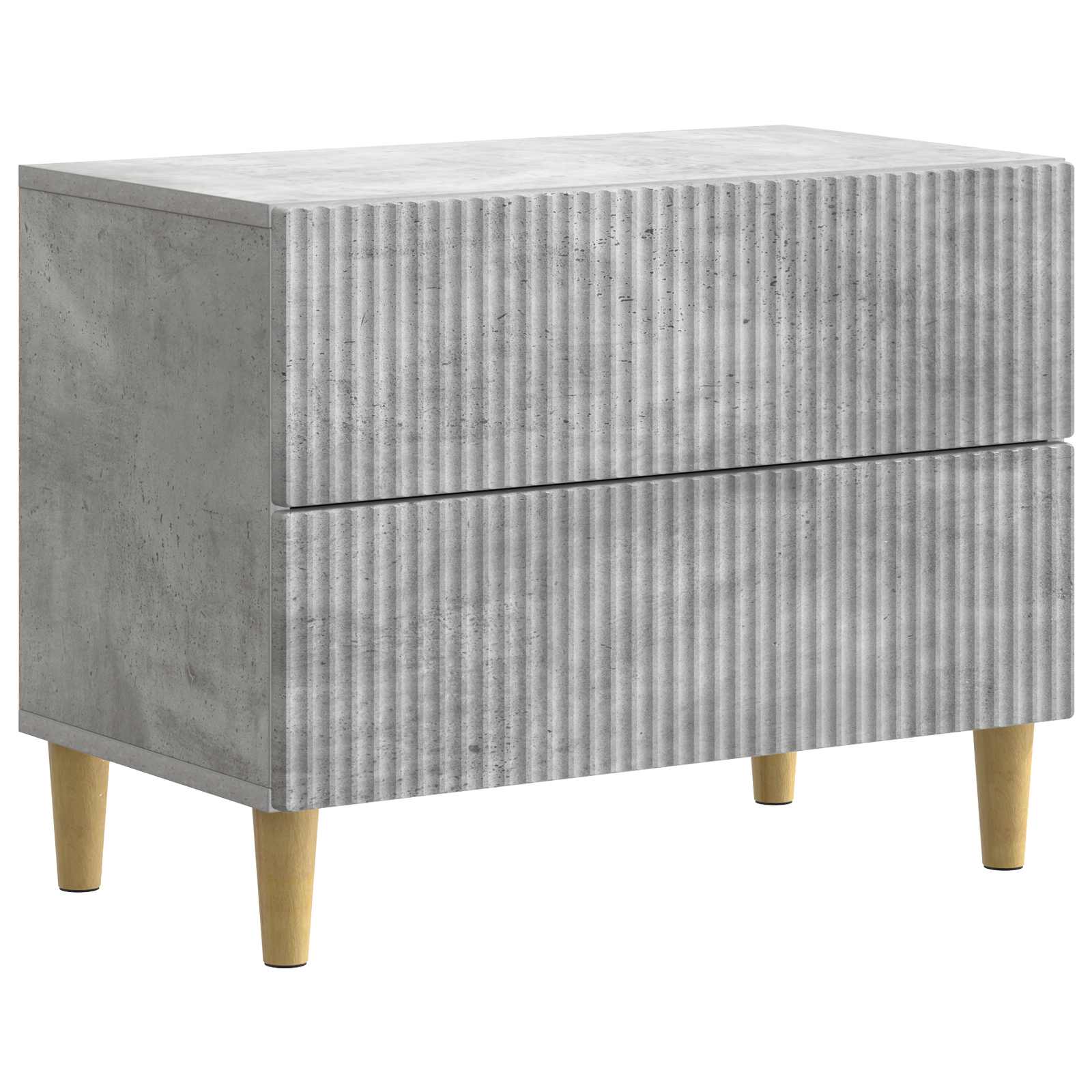 vidaXL Dulap de noapte Gri Beton 62 x 34,5 x 48 cm Lemn prelucrat