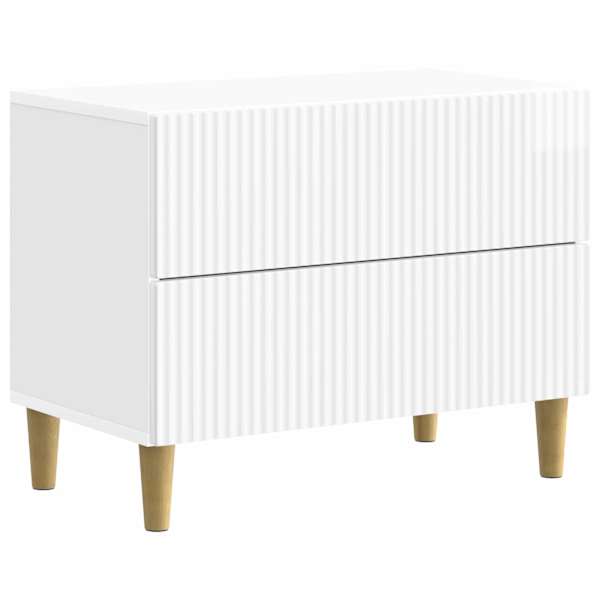 vidaXL &Ouml;&ouml;lambi kapp K&otilde;rgl&auml;ikega valge 62 x 34,5 x 48 cm Tehispuit