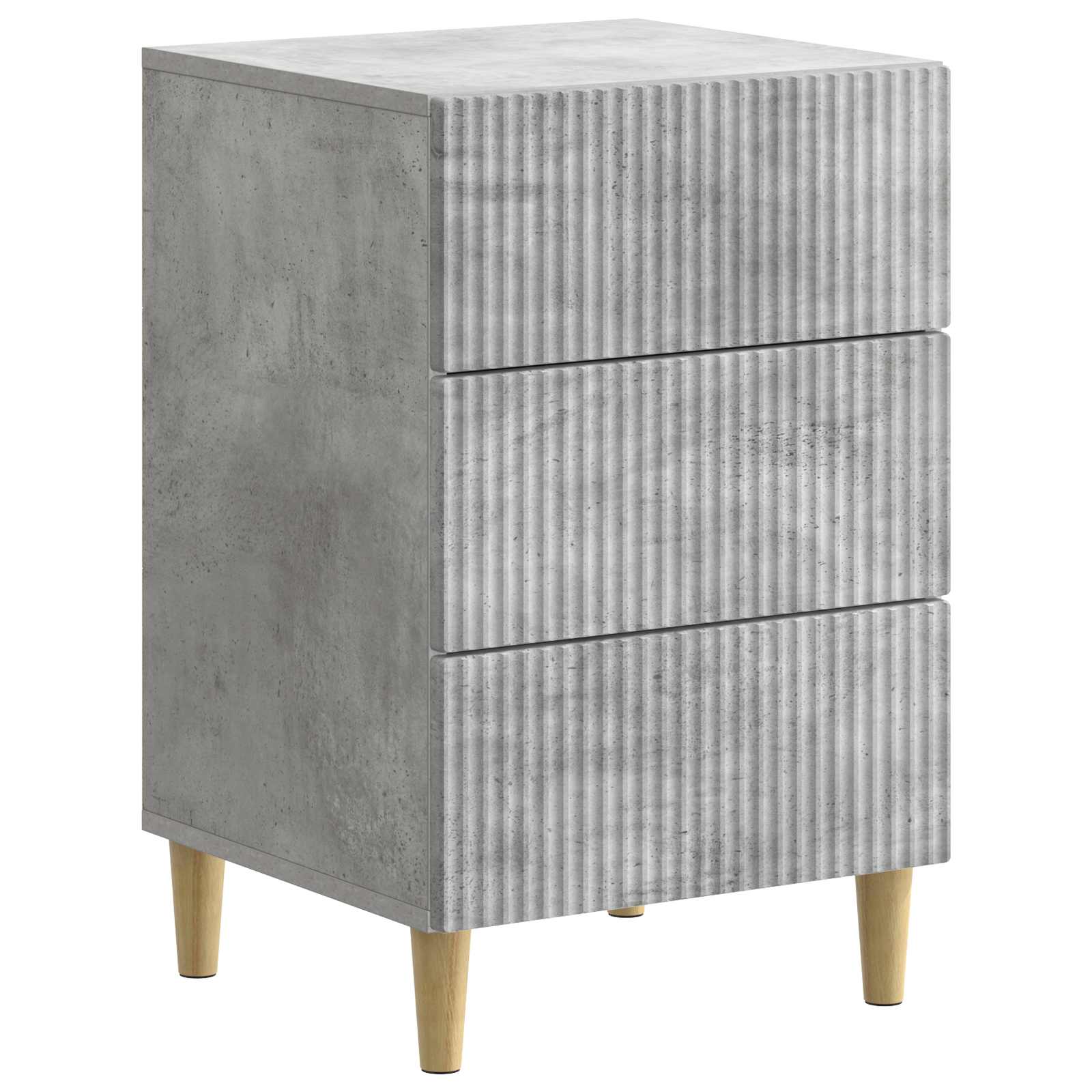 vidaXL Dulap de noapte Gri Beton 43 x 41 x 66,5 cm Lemn prelucrat