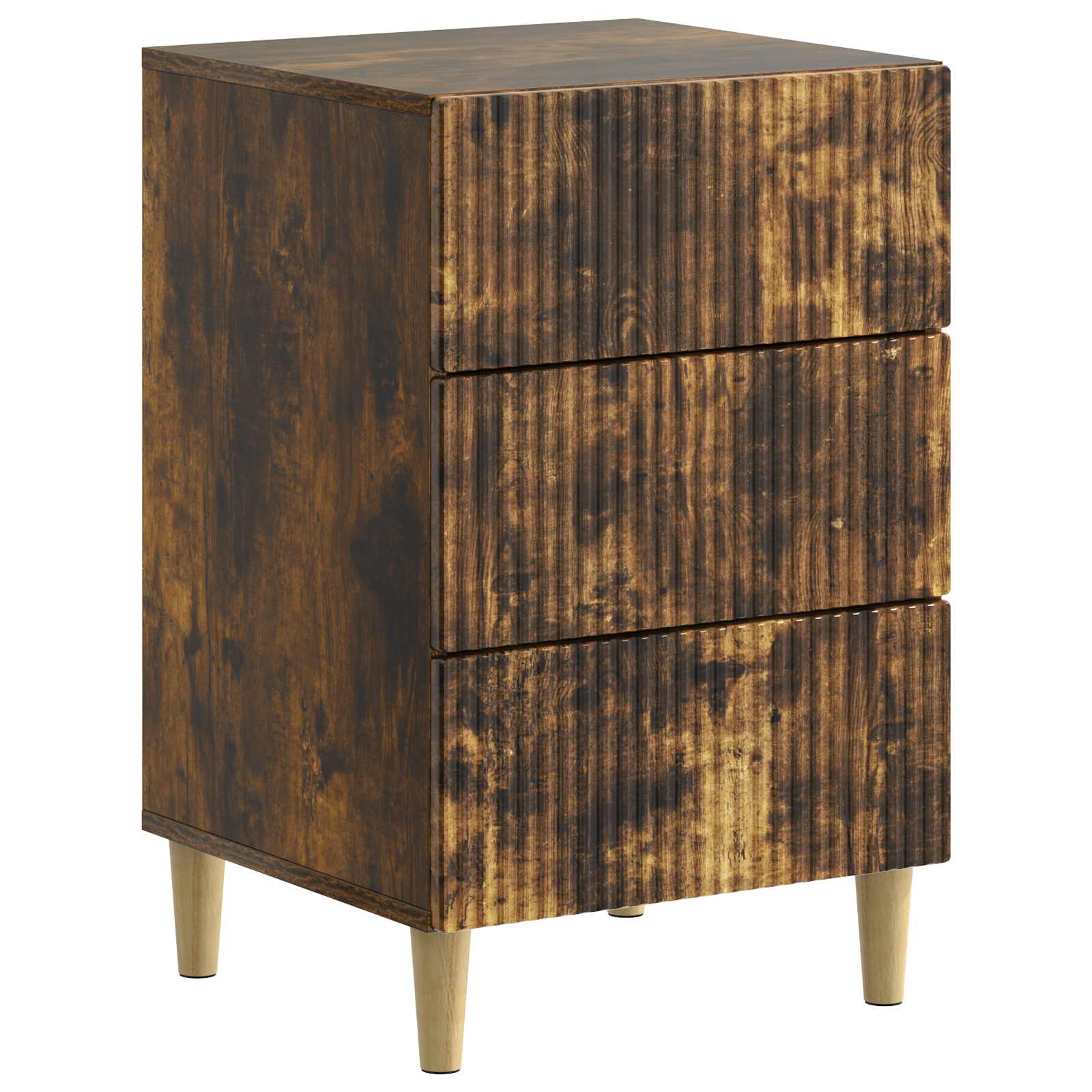 vidaXL Dulap de noapte Stejar fumuriu 43 x 41 x 66,5 cm Lemn prelucrat
