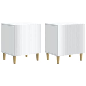Noční skříňka 2 pcs Bílá 43 x 34,5 x 50 cm Kompozitní dřevo - obrázek 2