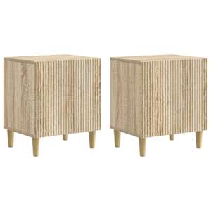 Noční skříňka 2 pcs Dub sonoma 43 x 34,5 x 50 cm - obrázek 2