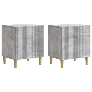Noční skříňka 2 pcs Betonově šedá 43 x 34,5 x 50 cm - obrázek 2