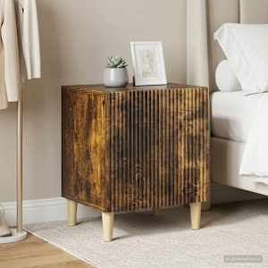 Noční skříňka 2 pcs Kouřový dub 43 x 34,5 x 50 cm - obrázek 4