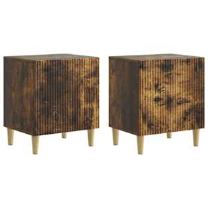 Noční skříňka 2 pcs Kouřový dub 43 x 34,5 x 50 cm - obrázek 2