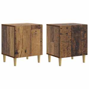 Noční skříňka 2 pcs Staré dřevo 43 x 34,5 x 50 cm - obrázek 2