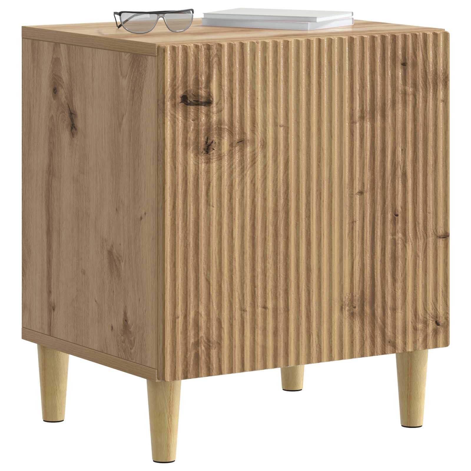 VidaXL Nachtkastje Artisanaal Eiken 43 X 34, 5 X 50 Cm Bewerkt Hout