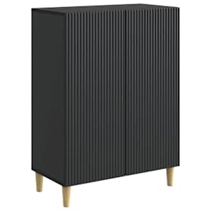 Servírovací skříň Černá 66 x 34,5 x 90 cm Kompozitní dřevo - obrázek 2