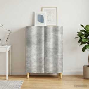 Servírovací skříň Betonově šedá 66 x 34,5 x 90 cm - obrázek 4