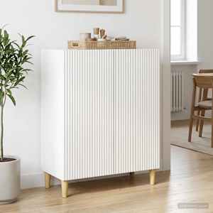 Servírovací skříň Bílá s vysokým leskem 66 x 34,5 x 90 cm - obrázek 4