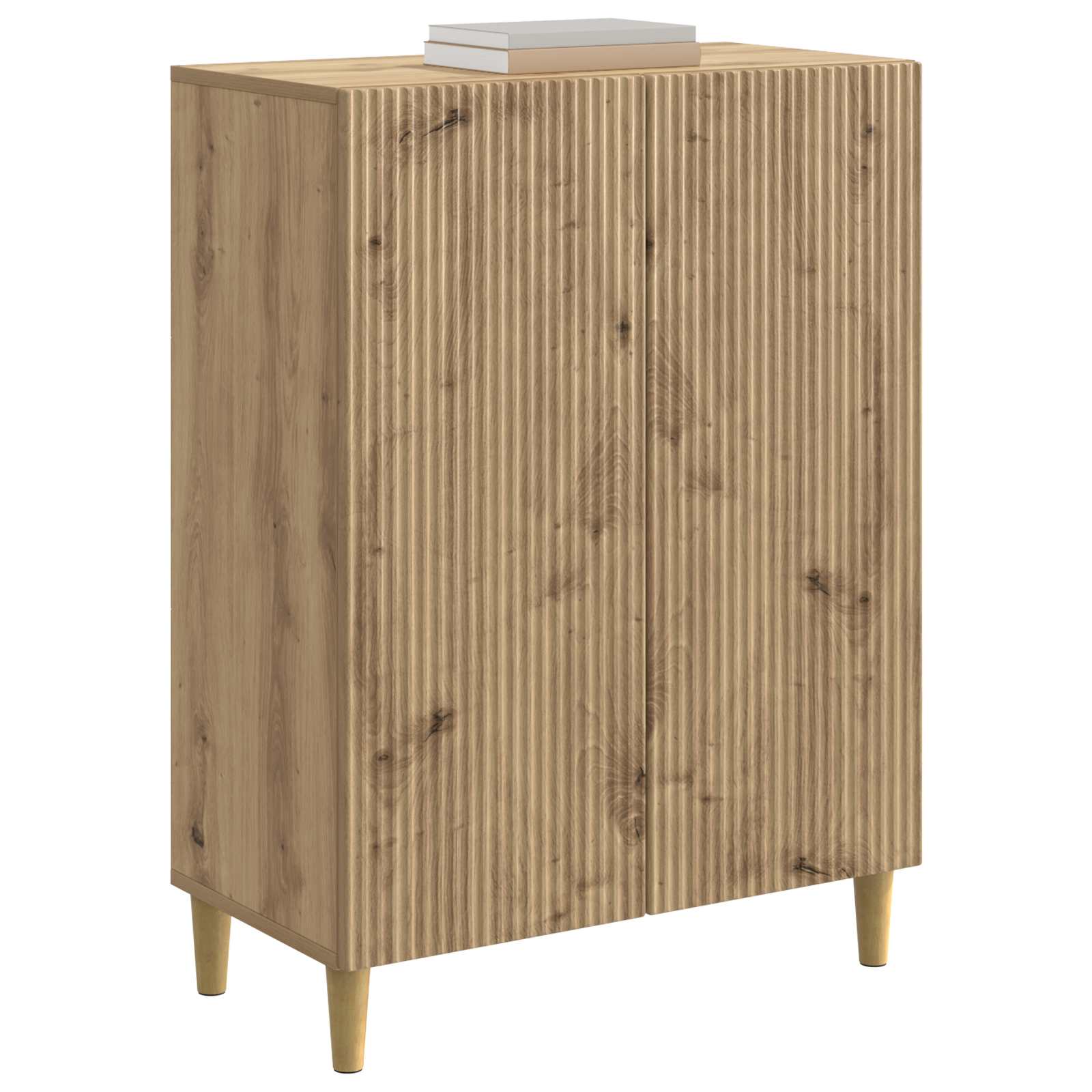 VidaXL Dressoir Artisanaal Eiken 66 X 34, 5 X 90 Cm Bewerkt Hout