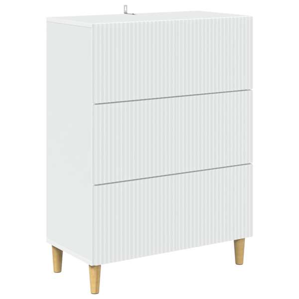 vidaXL Sahtlib&uuml;roo Valge 66 x 34,5 x 90 cm Tehispuit