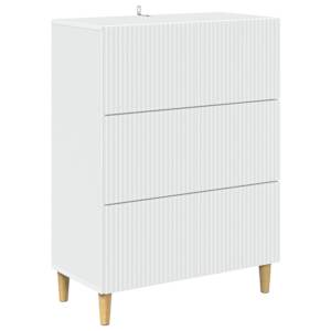 Predalna omara Bela 66 x 34,5 x 90 cm Inženirski les