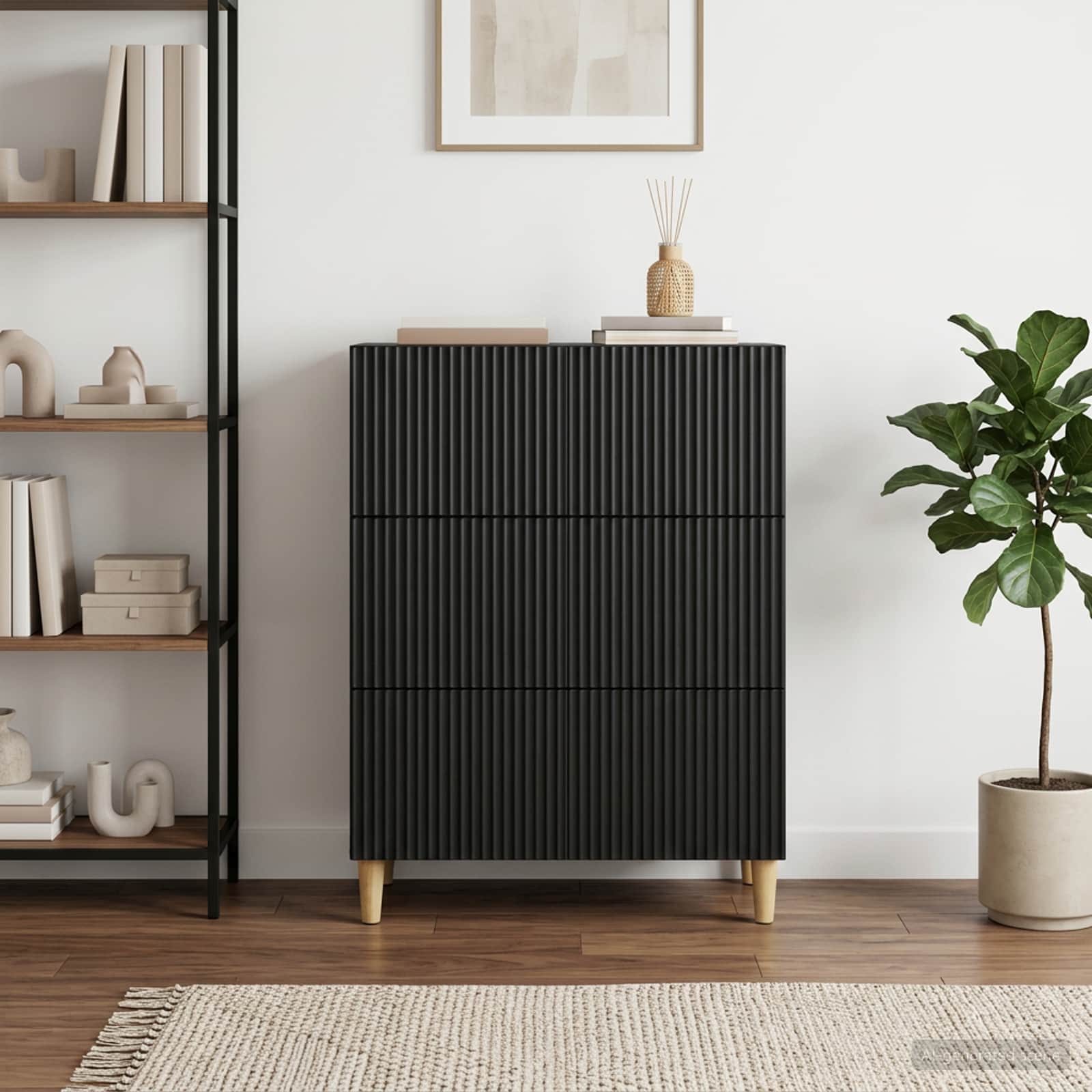Laatikkokaappi Musta 66 x 34,5 x 90 cm Tekninen puu