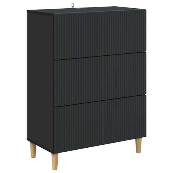 vidaXL Sahtlib&uuml;roo 66 x 34,5 x 90 cm Tehispuit Must